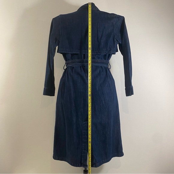 Topshop Moto Denim Long Sleeve Belted Dress - Picture 5 of 6